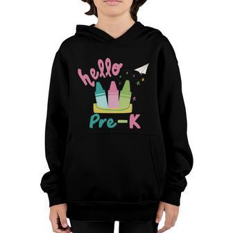 Hello Prek Pencil Funny Back To School Youth Hoodie - Thegiftio UK