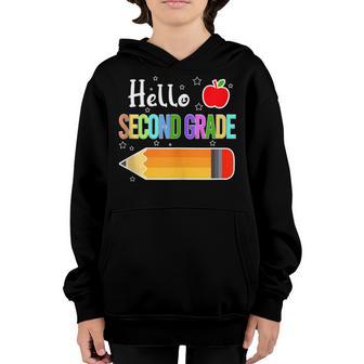 Hello Second Grade Squad Back To School Pencil Kids Teacher Youth Hoodie - Thegiftio UK