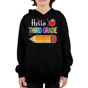 Hello Third Grade Squad Back To School Pencil Kids Teacher Youth Hoodie - Thegiftio UK