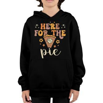 Here For The Pie Pumpkin Spice Autumn Fall Yall Thanksgiving Youth Hoodie - Thegiftio UK