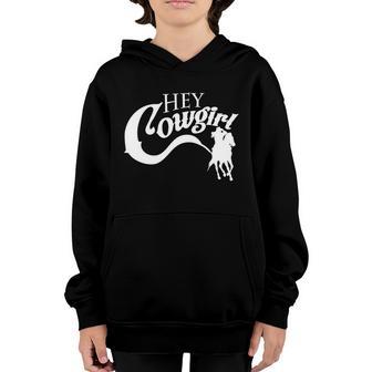 Hey Cowgirl Cowboy Funny Gift For Howdy Country Music Meaningful Gift Graphic Design Printed Casual Daily Basic Youth Hoodie - Thegiftio UK