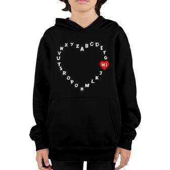 Hi Alphabet Back To School Pre Kindergarten Youth Hoodie - Thegiftio UK