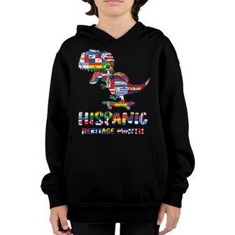 Hispanic Heritage Month Kids Boys Toddler Dinosaur Youth Hoodie - Thegiftio UK
