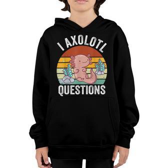 I Axolotl Questions Vintage Axolotl Gift Kids Boys Girls V2 Youth Hoodie - Thegiftio UK