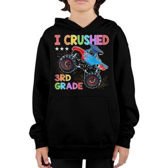 I Crushed 3Rd Grade Monster Truck Graduation Gift Boys Youth Hoodie - Thegiftio UK