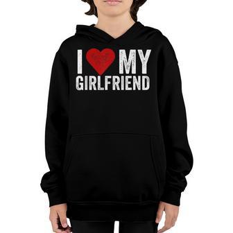I Love My Girlfriend I Love My Boyfriend Couples Matching Youth Hoodie - Thegiftio UK