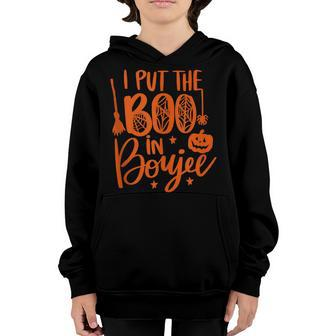 I Put The Boo In Boujee Funny Halloween Cute Youth Hoodie - Seseable