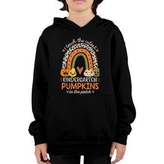 I Teach The Cutest Kindergarten Pumpkins Halloween Teacher Graphic Design Printed Casual Daily Basic Youth Hoodie - Thegiftio UK