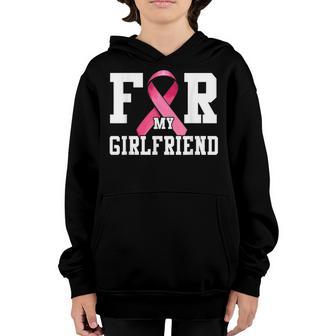 I Wear Pink For My Girlfriend Pink Ribbon Breast Cancer Youth Hoodie - Thegiftio UK