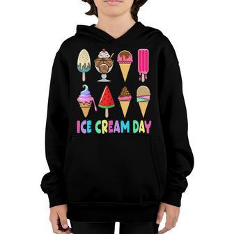 Ice Cream Day Toddler Ice Cream Party Women Men Kids Youth Hoodie - Seseable
