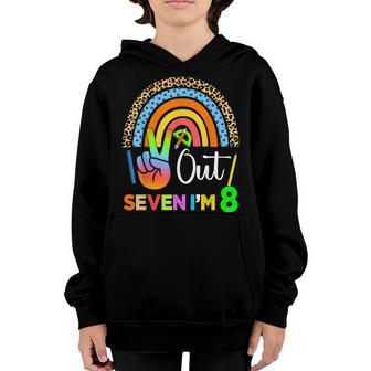 Im Eight Birthday Cute Eight Christmas Peace Out Seven Im 8 Youth Hoodie - Thegiftio UK