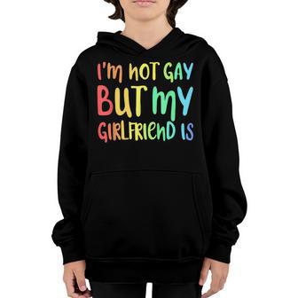 Im Not Gay But My Girlfriend Is Lgbt Youth Hoodie - Thegiftio UK