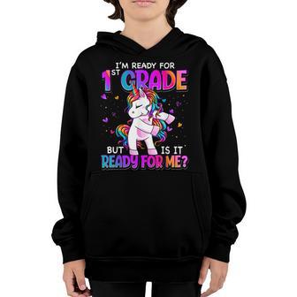 Im Ready For 1St Grade Back To School 1St Grade Girls Youth Hoodie - Thegiftio UK