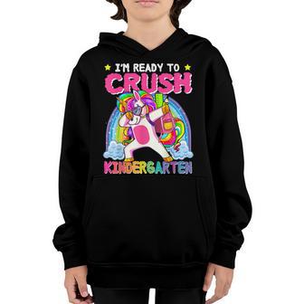 Im Ready To Crush Kindergarten Unicorn First Day Of Girls Youth Hoodie - Thegiftio UK
