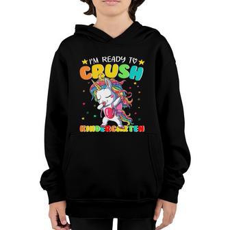 Im Ready To Crush Kindergarten Unicorn First Day Of School Funny Gift Youth Hoodie - Thegiftio UK