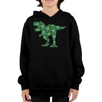 International Dot Day Green Polka Dot T Rex Dinosaur Kids V2 Youth Hoodie - Thegiftio UK