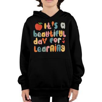 Its Beautiful Day For Learning Retro Teacher Student School Youth Hoodie - Thegiftio UK