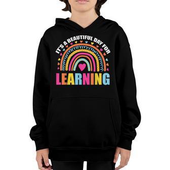 Its Beautiful Day For Learning Retro Teacher Students Women V2 Youth Hoodie - Thegiftio UK