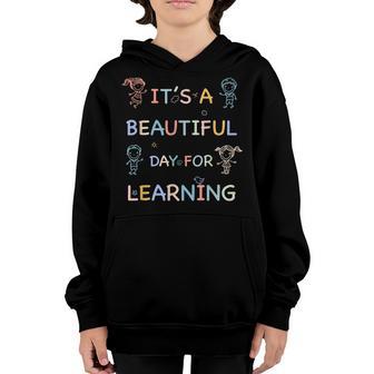 Its Beautiful Day For Learning Retro Teacher Students Women V2 Youth Hoodie - Thegiftio UK