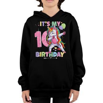 Its My 10Th Birthday Girl Cute Unicorn Birthday 2012 Year Youth Hoodie - Thegiftio UK