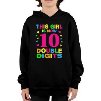 Its My 10Th Birthday This Girl Is Now 10 Years Old Graphic Design Printed Casual Daily Basic Youth Hoodie - Thegiftio UK