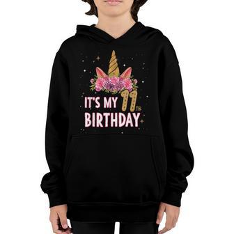 Its My 11 Birthday Unicorn Outfits For Toddler Girls Youth Hoodie - Thegiftio UK