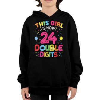 Its My 24Th Birthday 1998 This Girl Is Now 24 Years Old Youth Hoodie - Thegiftio UK