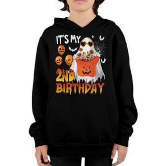 Its My 2Nd Birthday Kids Boo Ghost Pumpkin Candy Costume Youth Hoodie - Thegiftio UK