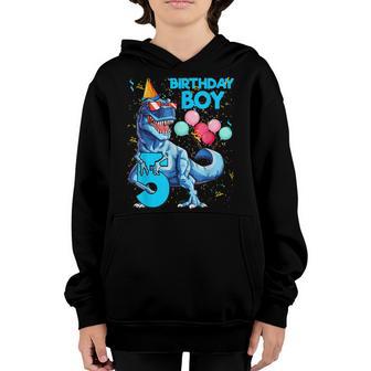 Its My 5Th Birthday Boy Funny Dinosaur Birthday 5 Year Old Youth Hoodie - Thegiftio UK