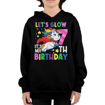 Its My 7Th Birthday Unicorn 7 Year Old Girls Outfit Youth Hoodie - Thegiftio UK