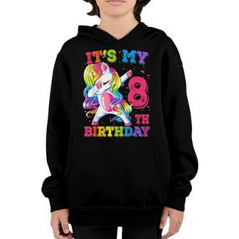 Its My 8 Birthday Unicorn Outfits For Toddler Girls Youth Hoodie - Thegiftio UK