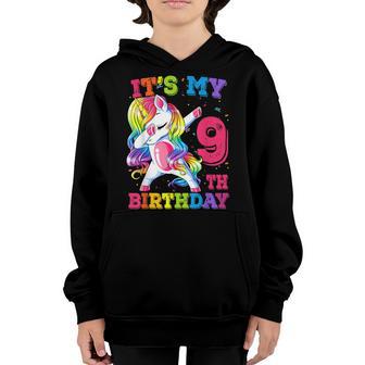 Its My 9 Birthday Unicorn Outfits For Toddler Girls Youth Hoodie - Thegiftio UK