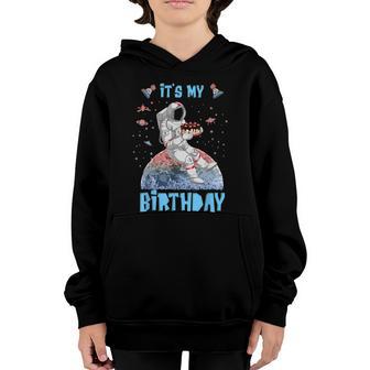 Its My Birthday Astronaut Kids Outer Space Graphic Design Printed Casual Daily Basic Youth Hoodie - Thegiftio UK