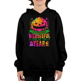 Its The Most Wonderful Time Of The Year Pumpkin Halloween Youth Hoodie - Thegiftio UK