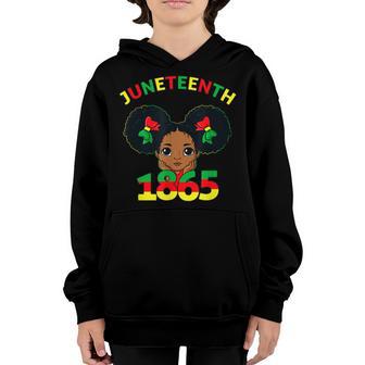 Junenth Celebrating 1865 Cute Brown Skin Girls Kids Ns Youth Hoodie - Thegiftio UK