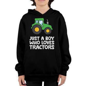 Just A Boy Who Loves Tractors Youth Hoodie - Thegiftio UK