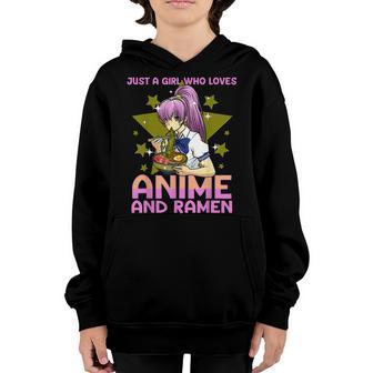 Just A Girl Who Loves Anime And Ramen Youth Hoodie - Thegiftio UK
