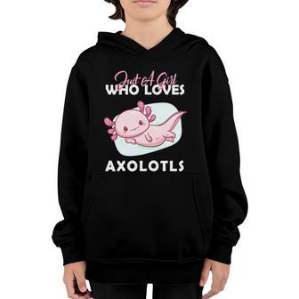 Just A Girl Who Loves Axolotl Graphic Design Printed Casual Daily Basic Youth Hoodie - Thegiftio UK