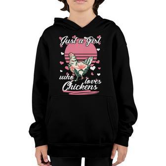 Just A Girl Who Loves Chickens T-Shirt Graphic Design Printed Casual Daily Basic Youth Hoodie - Thegiftio UK