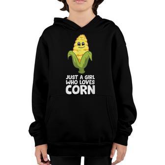 Just A Girl Who Loves Corn Youth Hoodie - Thegiftio UK