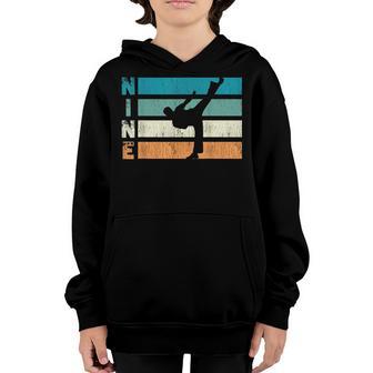 Karate Birthday 9 Year Year Taekwondo Boy 9Th Birthday Youth Hoodie - Thegiftio UK