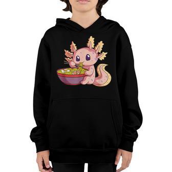 Kawaii Axolotl Ramen Japanese Anime Gift N Girls Kids Youth Hoodie - Thegiftio UK