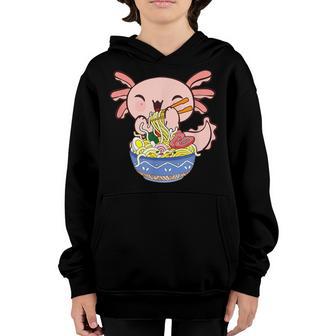 Kawaii Axolotl Ramen Noodles Japanese Anime Kids N Girls Youth Hoodie - Thegiftio UK