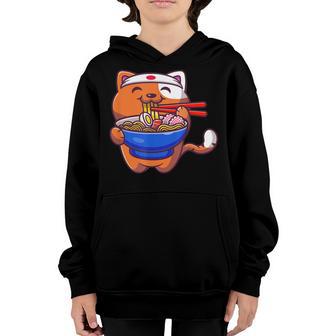 Kawaii Ramen Cat Anime Japanese Food Girls Nager Women Youth Hoodie - Thegiftio UK