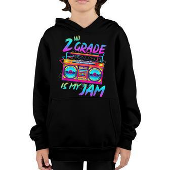 Kids 2Nd Grade Is My Jam Vintage 80S Boombox Teacher Student Youth Hoodie - Seseable