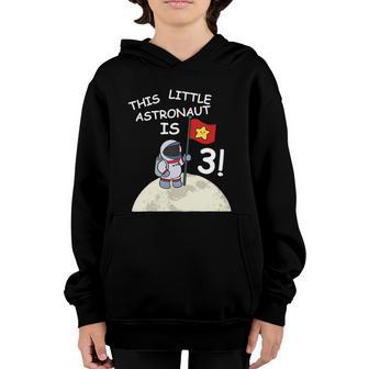 Kids 3Rd Birthday Great Gift Boys Astronaut Space 3 Years Birthday Great Gift Youth Hoodie - Thegiftio UK