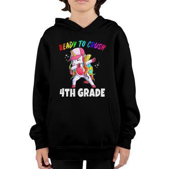 Kids 4Th Grade Unicorn First Day Of School Gift Girls Rainbow Graphic Design Printed Casual Daily Basic Youth Hoodie - Thegiftio UK