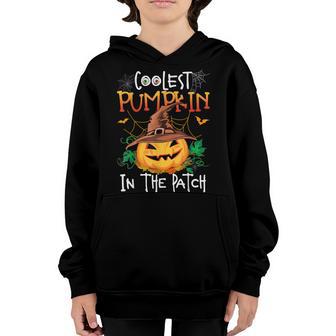 Kids Boys Girls Coolest Pumpkin In The Patch Halloween Youth Hoodie - Thegiftio UK