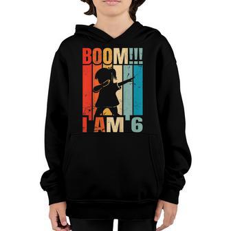 Kids Dabbing Birthday 6 Years Old 6Th Birthday Outfit Girls V2 Youth Hoodie - Thegiftio UK