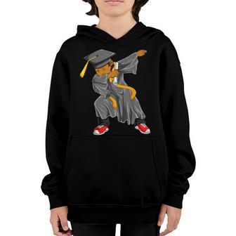 Kids Dabbing Graduation Class Of 2022 Grad Gifts Black Boys Youth Hoodie - Thegiftio UK
